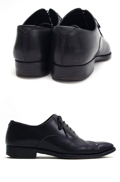 GUCCI Leather Lace-Up Business Shoes Loafers Black Men's Size 42