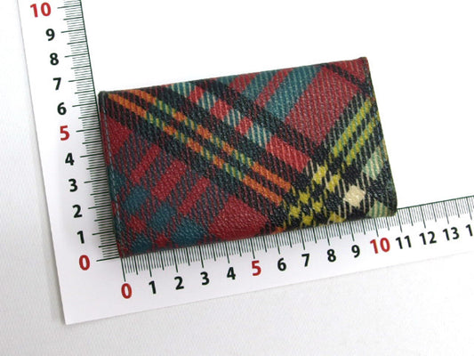 Vivienne Westwood 6-Key Case with Check Pattern and Orb Logo, Multicolor