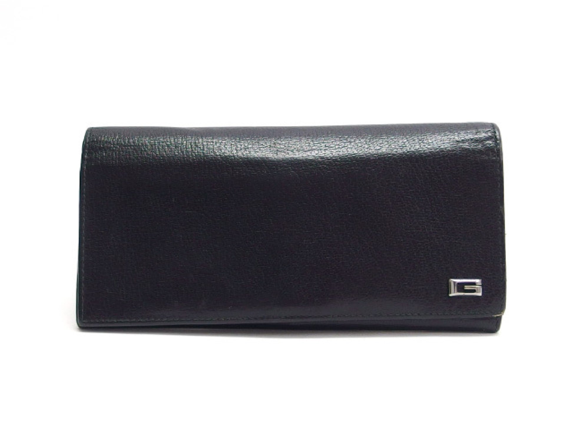 GUCCI Gucci Bifold Long Wallet, Black Leather with Logo Hardware, 123660 Wallet