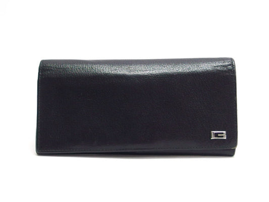 GUCCI Gucci Bifold Long Wallet, Black Leather with Logo Hardware, 123660 Wallet