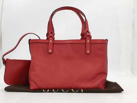 GUCCI Diamante Tote Bag Red 269878 Tote Bag