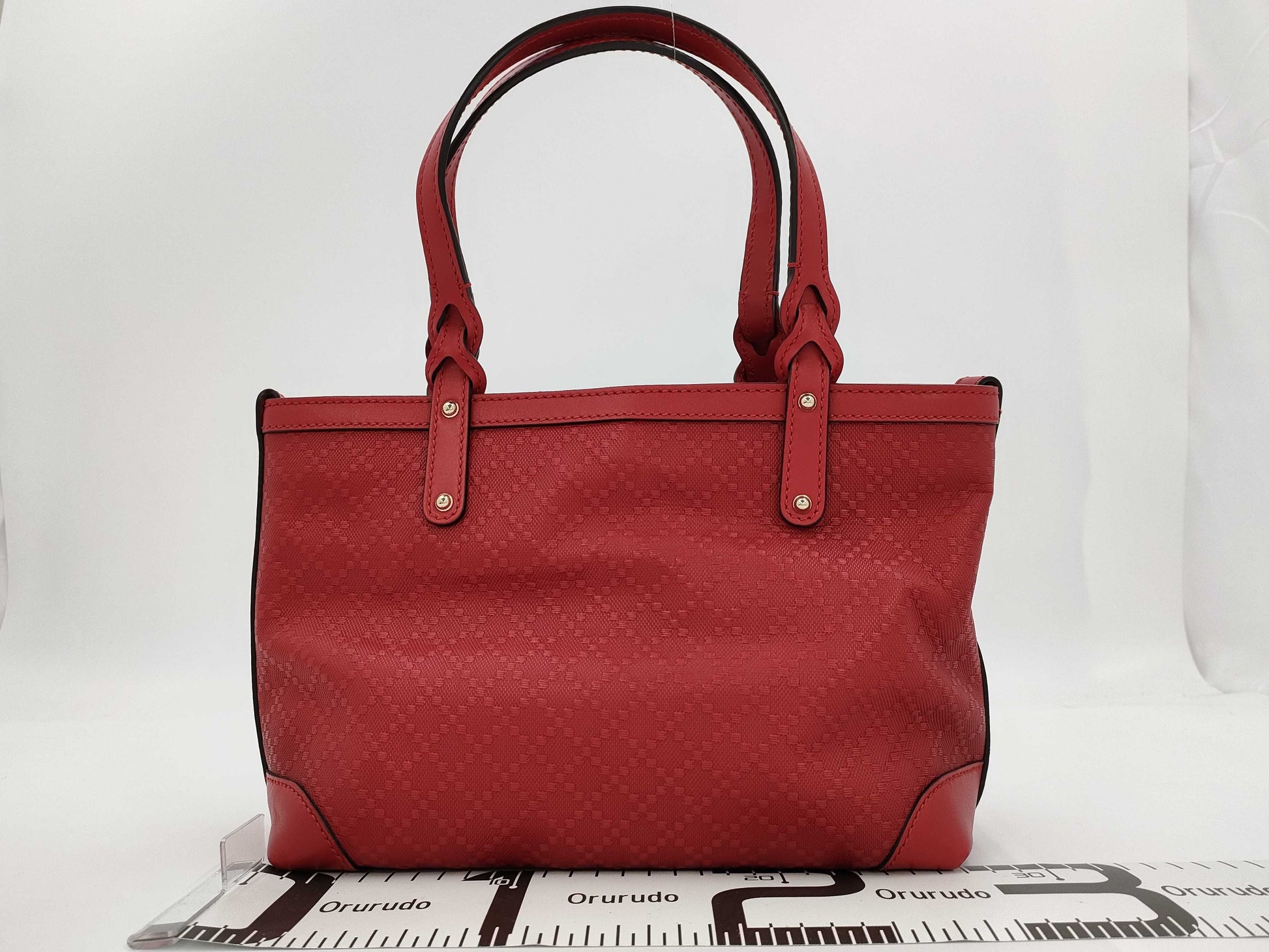 GUCCI Diamante Tote Bag Red 269878 Tote Bag