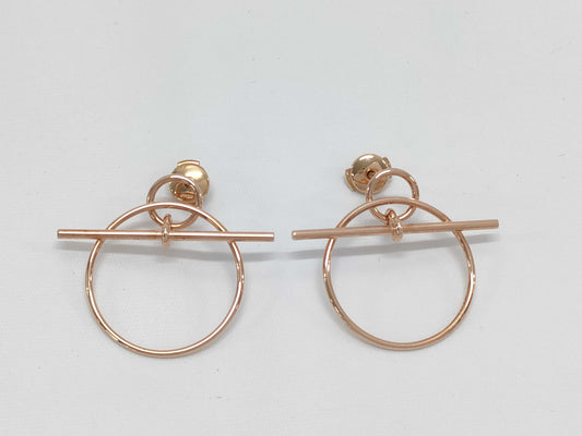 HERMES Echappé PG Au750 8.3g Earrings 