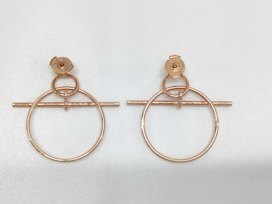 HERMES Echappé PG Au750 8.3g Earrings 