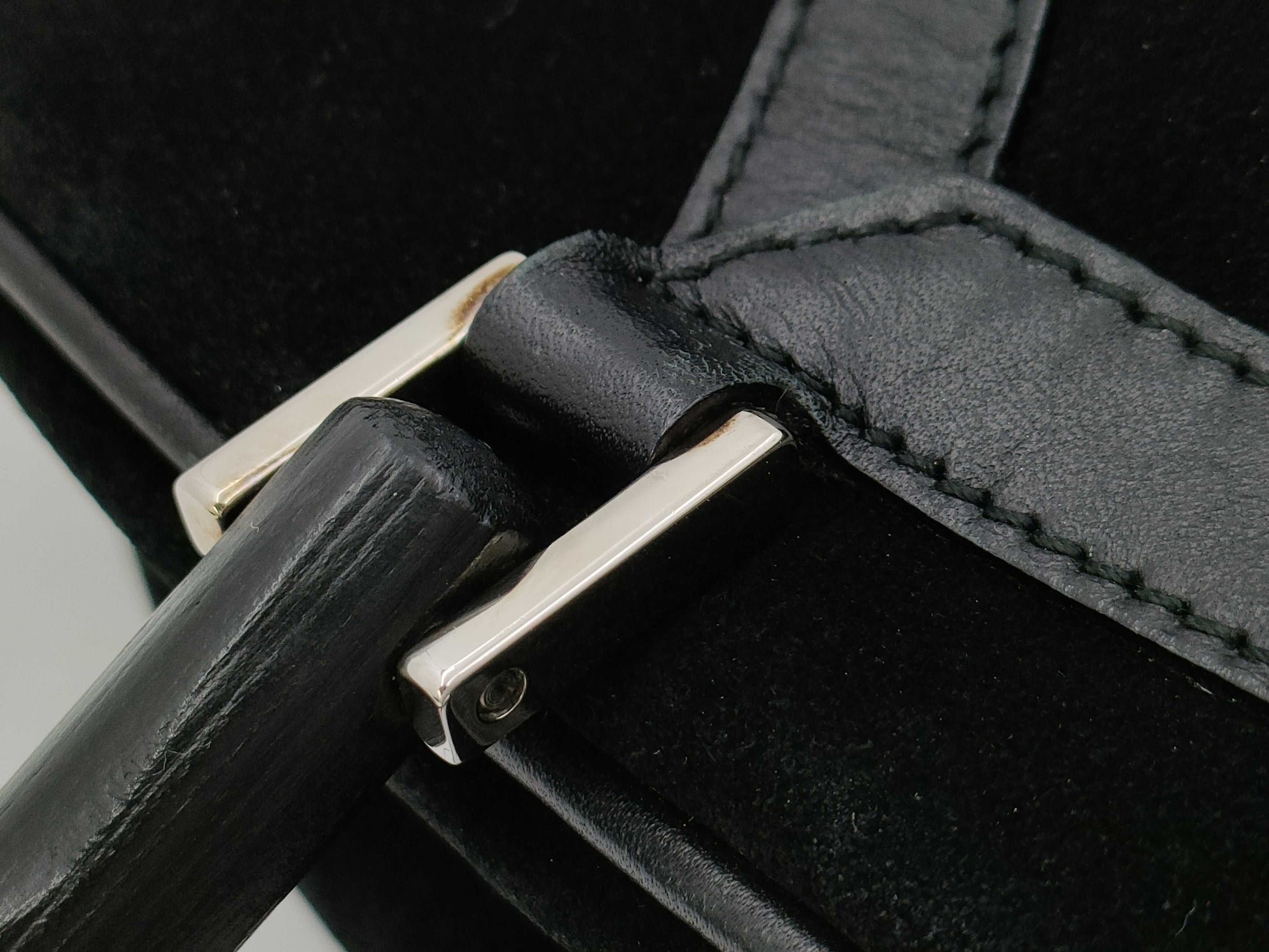 GUCCI Bamboo Velvet Black 002/1084 Handbag