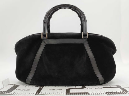 GUCCI Bamboo Velvet Black 002/1084 Handbag