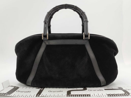GUCCI Bamboo Velvet Black 002/1084 Handbag