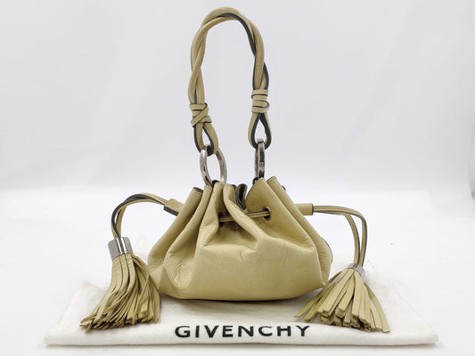 GIVENCHY Leather Fringe Mini Handbag