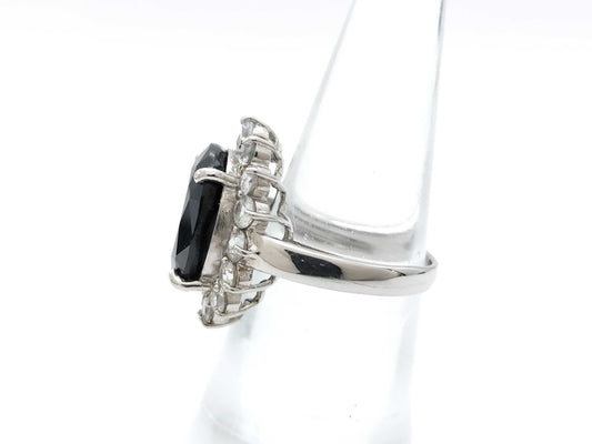 S10.00/2.00ct Pt900 9.4g Ring 