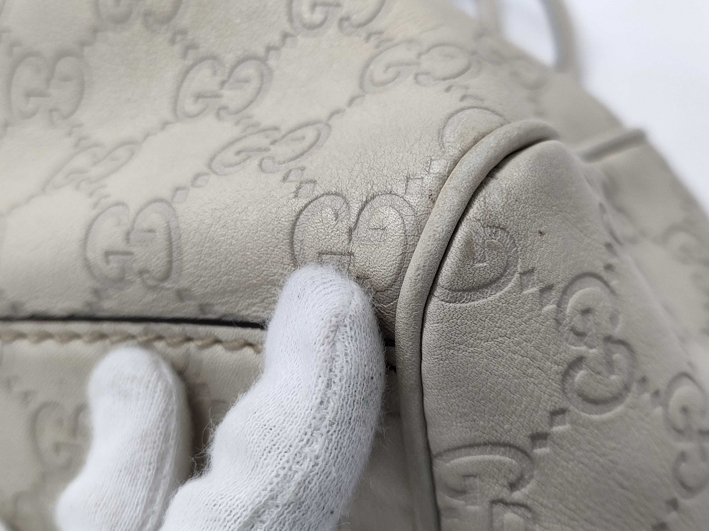 GUCCI Gucci Leather Shima Tote Bag Sukey Handbag
