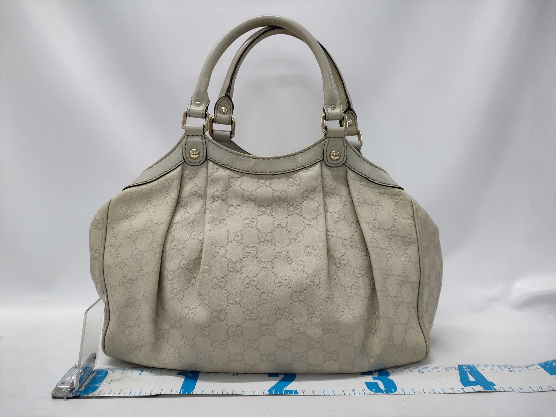 GUCCI Gucci Leather Shima Tote Bag Sukey Handbag