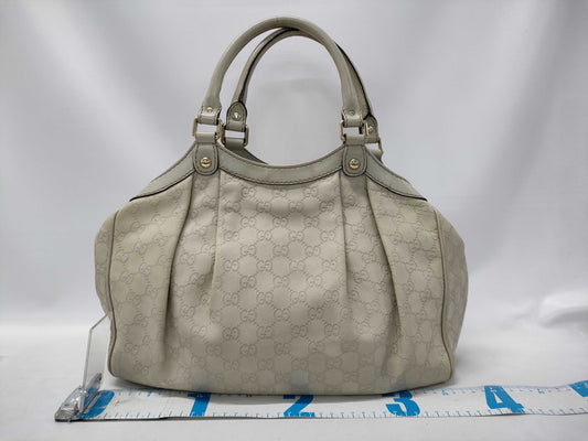 GUCCI Gucci Leather Shima Tote Bag Sukey Handbag