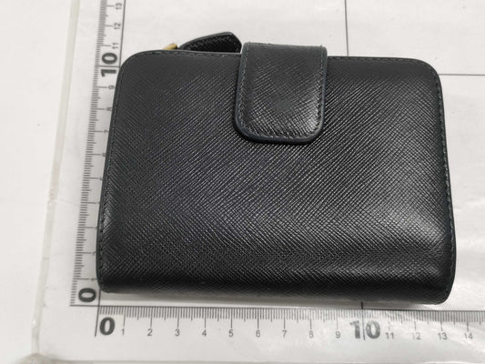 PRADA Black Leather Bifold Wallet