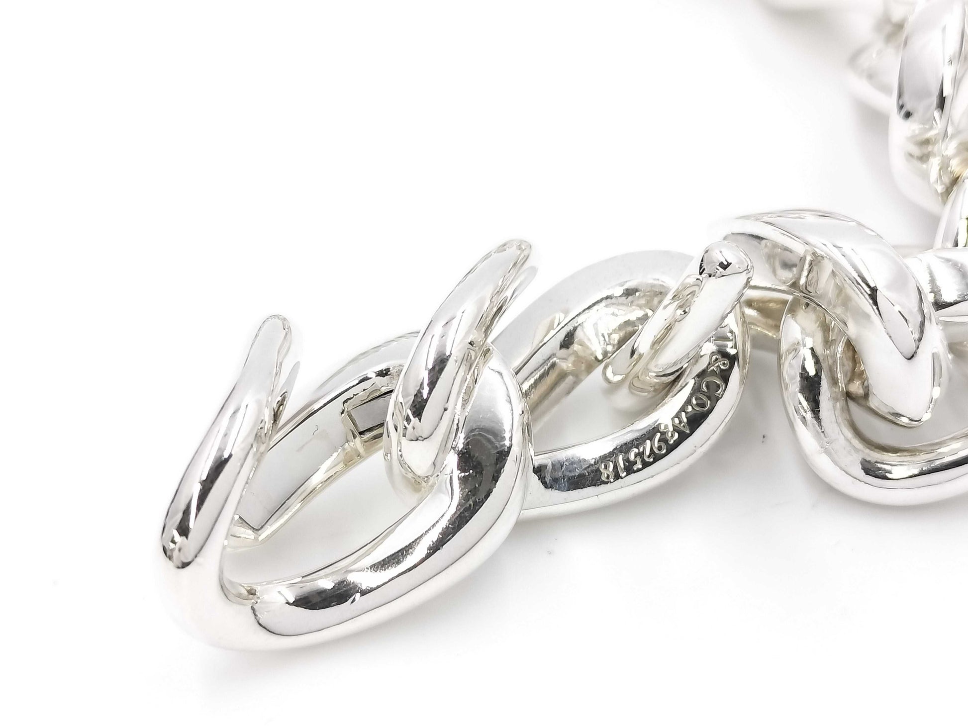 Tiffany & Co. Tiffany Four Medium Link Necklace in High Polished Sterling Silver