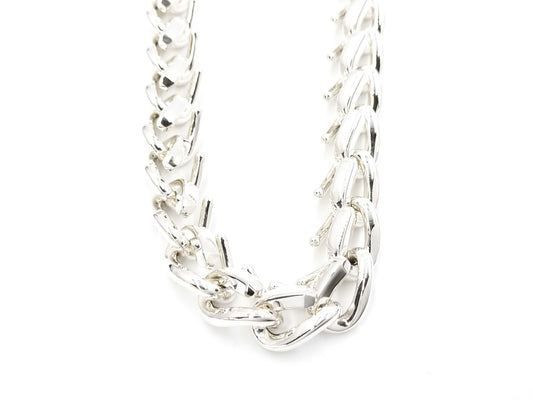 Tiffany & Co. Tiffany Four Medium Link Necklace in High Polished Sterling Silver