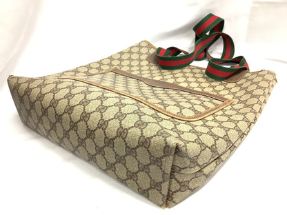 GUCCI GG Supreme Sherry Line Tote Bag