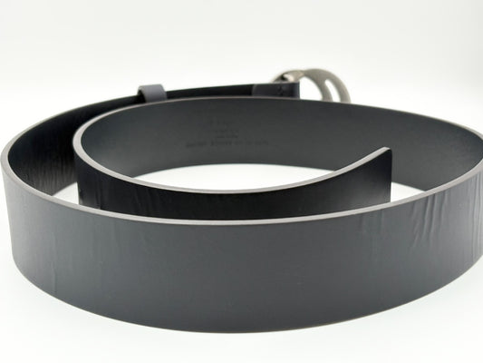 GUCCI 546389 Interlocking G Leather Belt 85/34 Navy