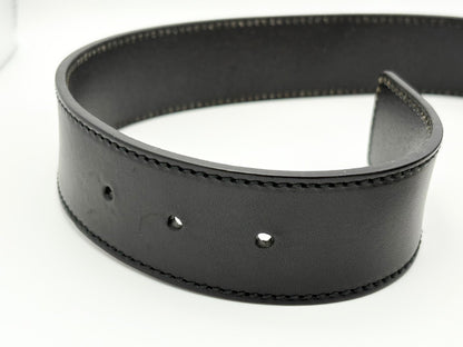 GUCCI 114984 Interlocking G Leather Belt 85/34 Black Belt