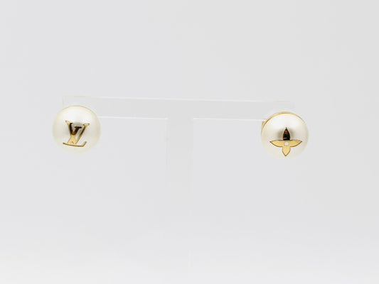 LOUIS VUITTON M01589 Stud My Mix Pearl Earrings OB4214