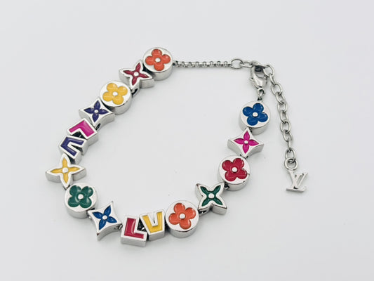 LOUIS VUITTON M5145A Monogram Party Bracelet, Multicolor, Logo, Monogram Flower, AK3273, Bracelet/Bangle
