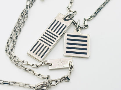 LOUIS VUITTON M62490 Collier Damier Colors Necklace US1129 Necklace