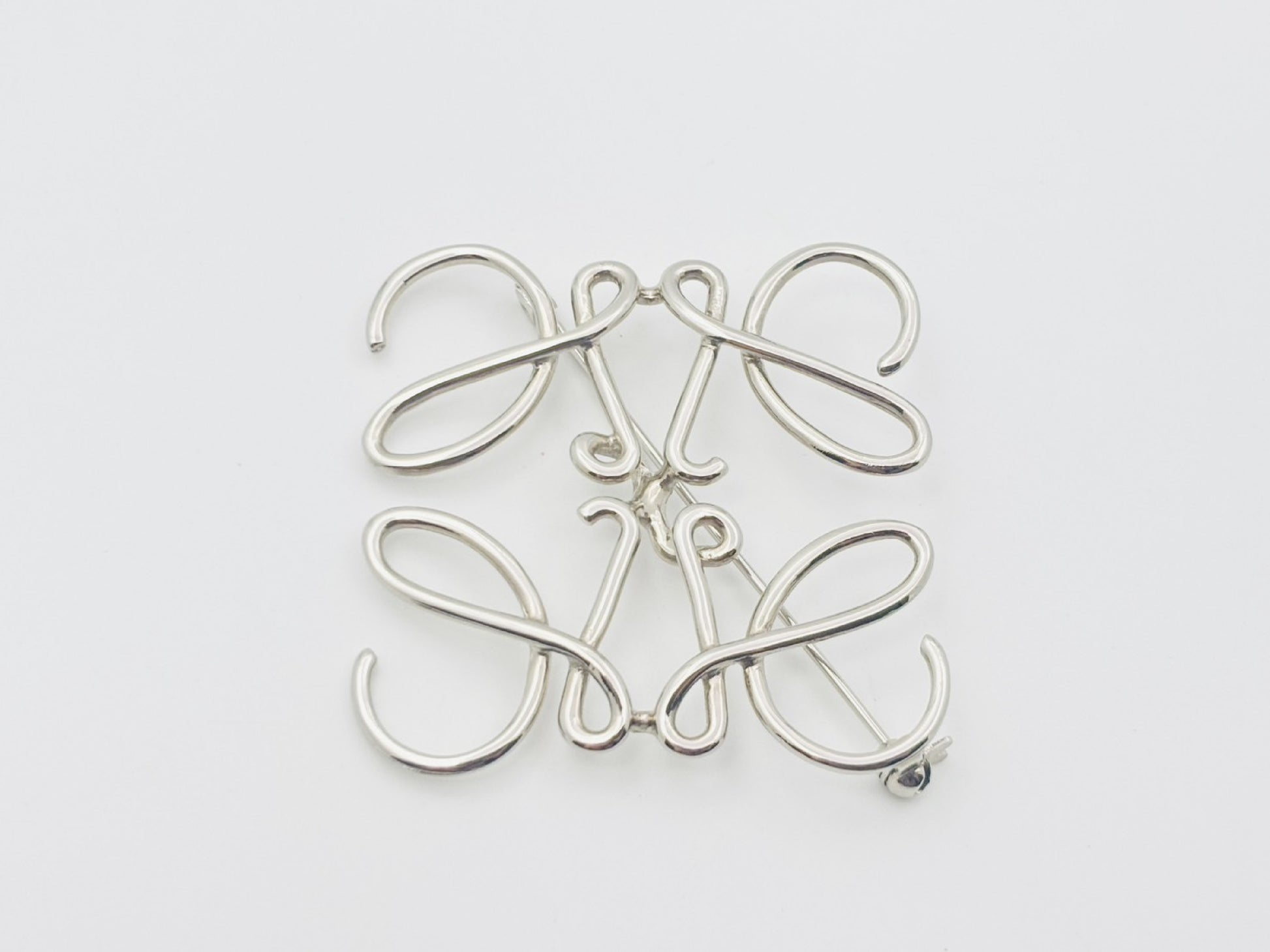 LOEWE Anagram Brooch Silver Brooch