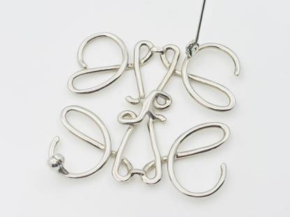 LOEWE Anagram Brooch Silver Brooch