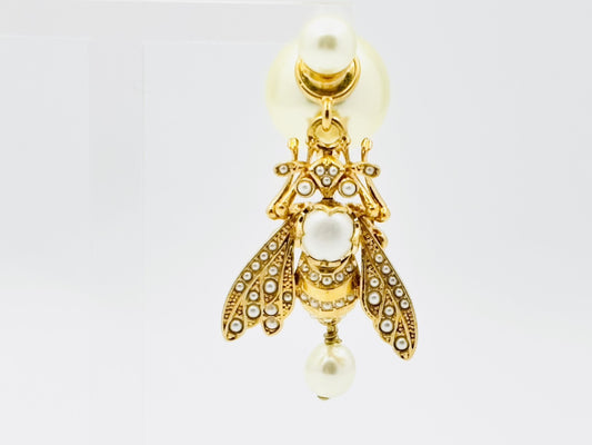 Dior Tribales Pearl Tribal Bee Single Earring