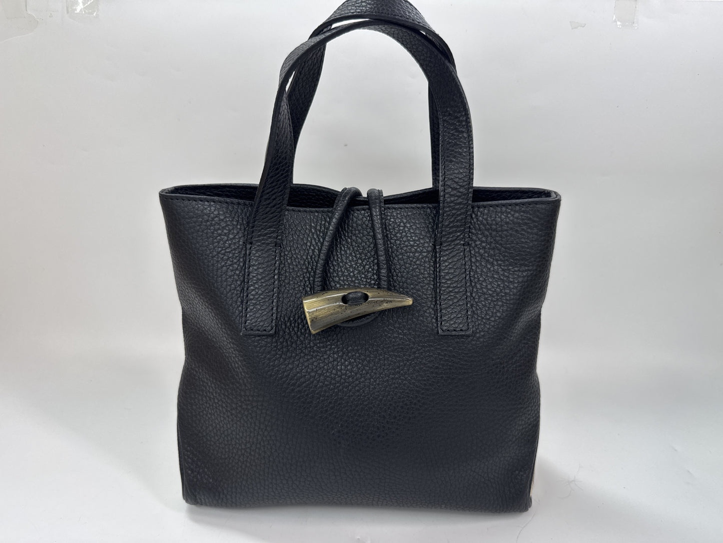 BURBERRY Check Leather Handbag