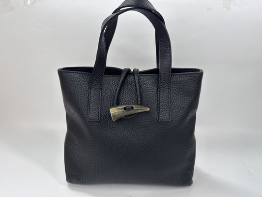 BURBERRY Check Leather Handbag