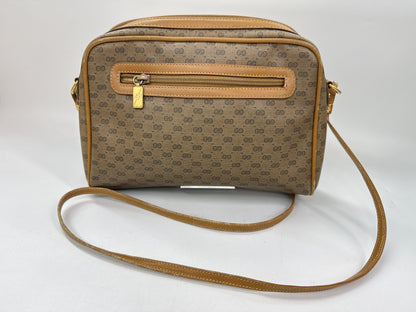 GUCCI Micro GG PVC/Leather Shoulder Bag