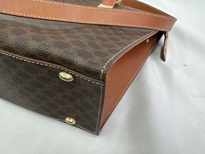 CELINE Macadam PVC 2-Way Tote Bag with Logo Plate, Shoulder Bag, Handbag