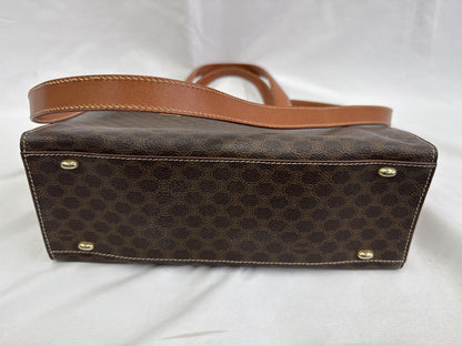 CELINE Macadam PVC 2-Way Tote Bag with Logo Plate, Shoulder Bag, Handbag