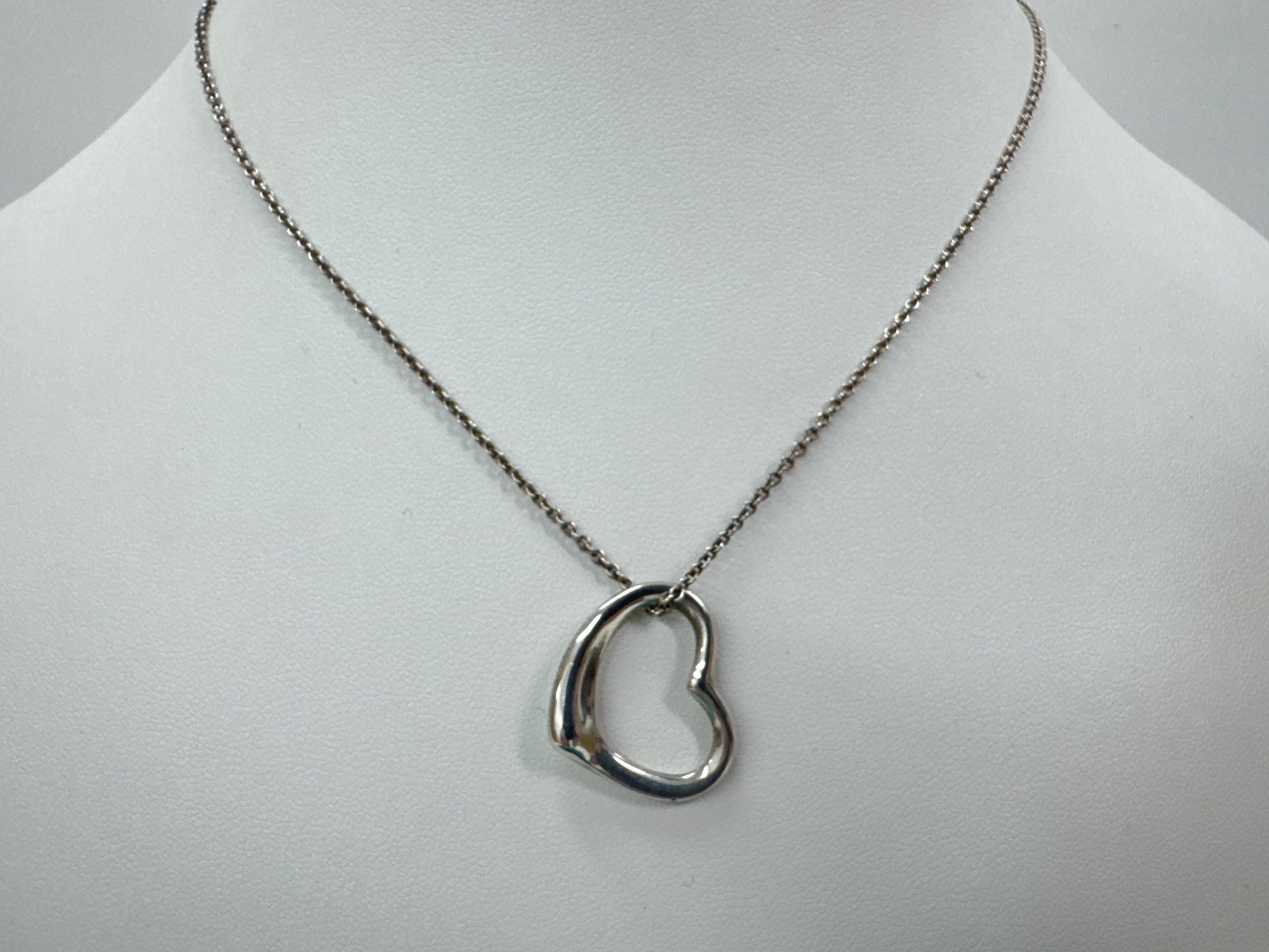 Tiffany & Co. Tiffany & Co. 925 Open Heart Necklace 5.4g 41cm Necklace