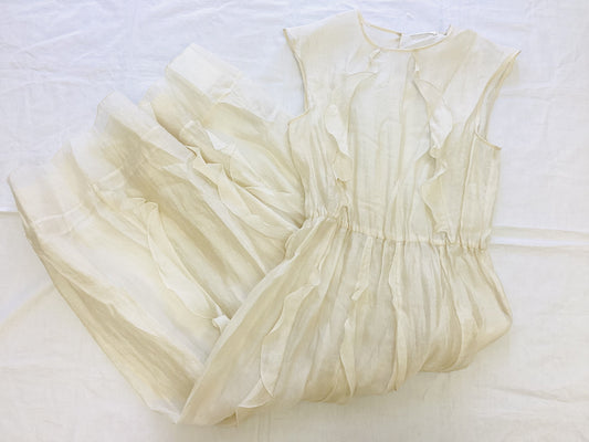 Unused IENA ALMA pour IENA Ruffle Dress, White, Web & Maison IENA Jiyugaoka Store Exclusive Color, New with Tags, 41,800 yen , Size 36, Dress