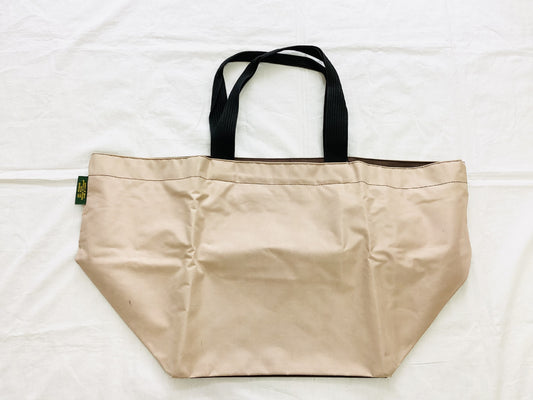 Herve Chapelier Bag, Extra Large, Pink Beige x Brown Boston Bag