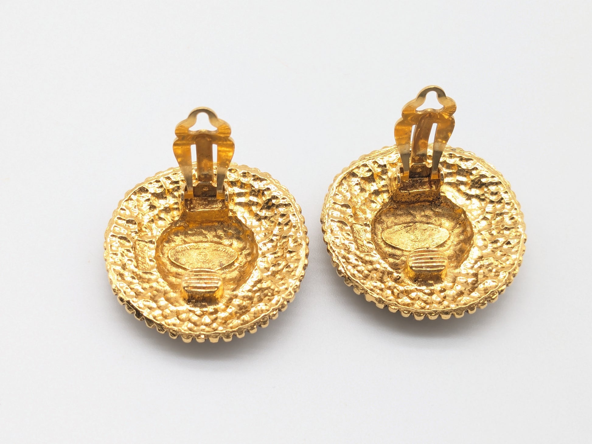 CHANEL CHANEL Logo Coco Mark Earrings with Rice