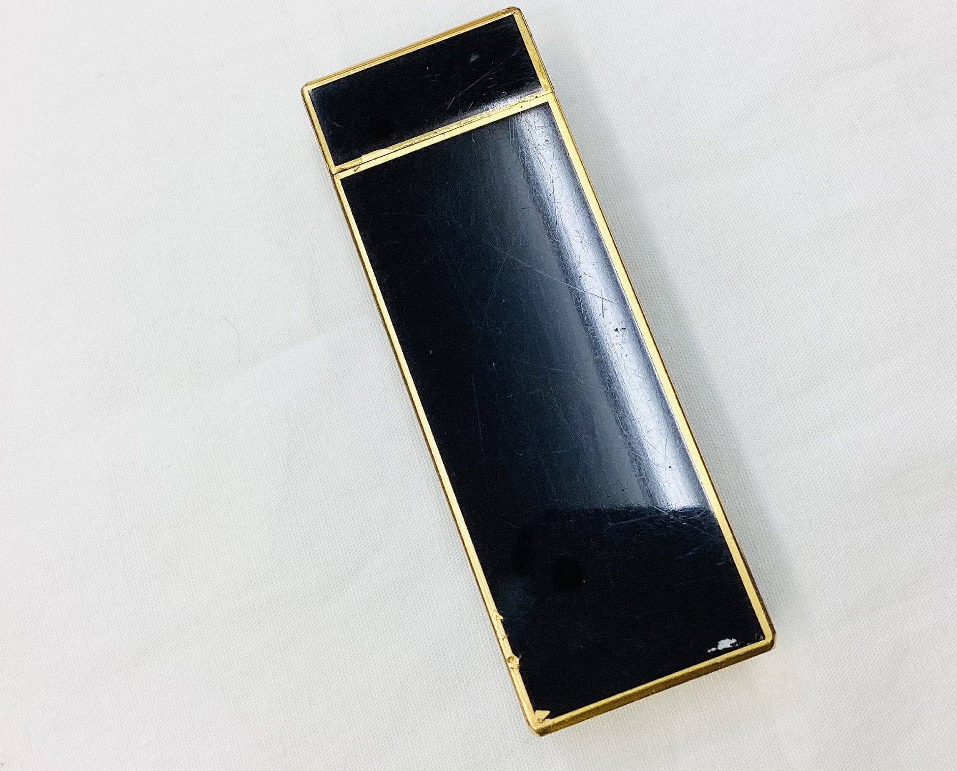 Cartier BRIQOUET Lighter Black x Gold Gas, Stone, and Warranty Card Included