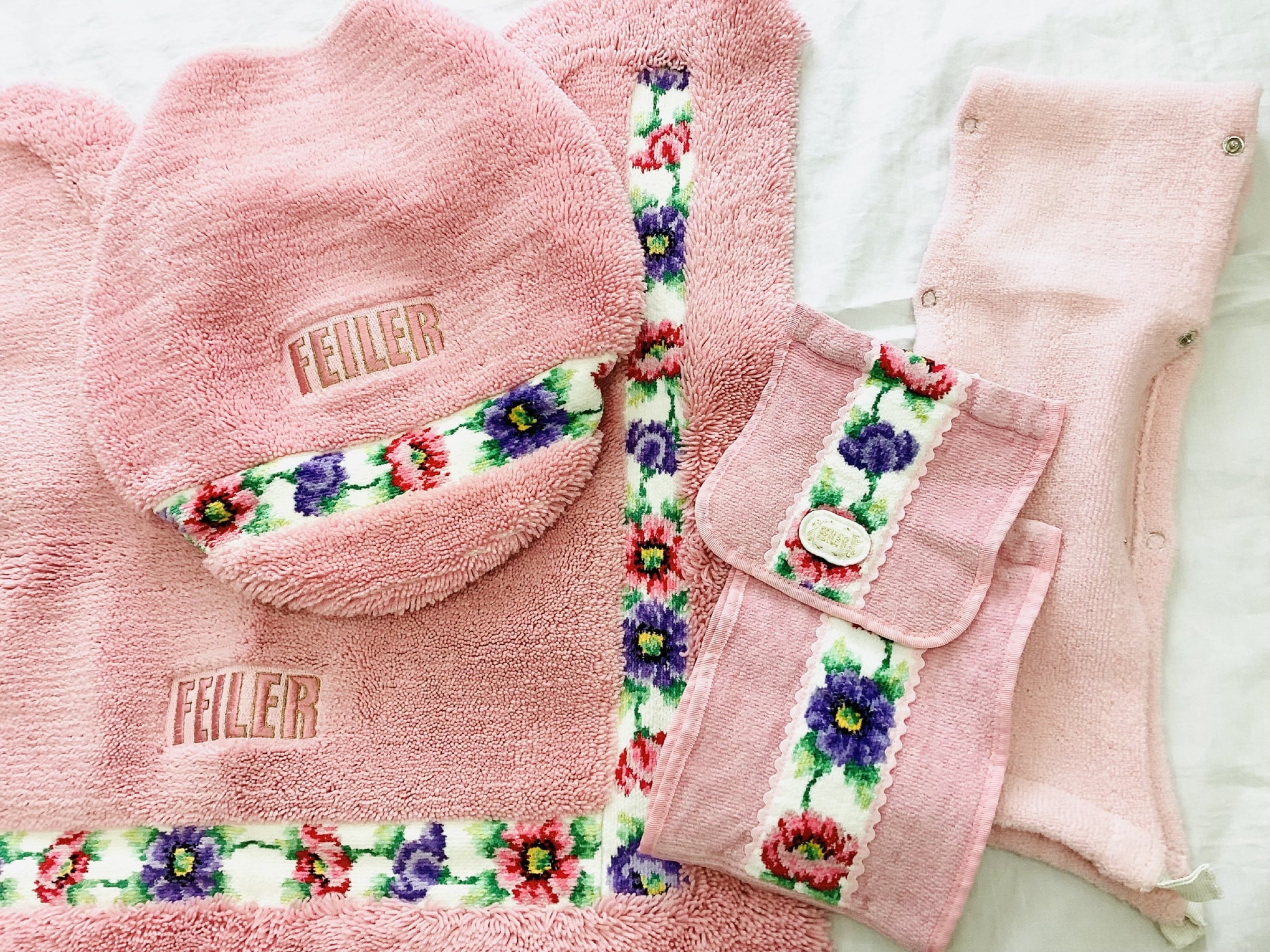 FEILER Toilet Mat Set, Pink, Other Accessories