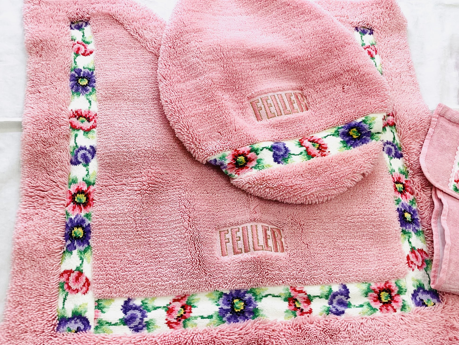 FEILER Toilet Mat Set, Pink, Other Accessories