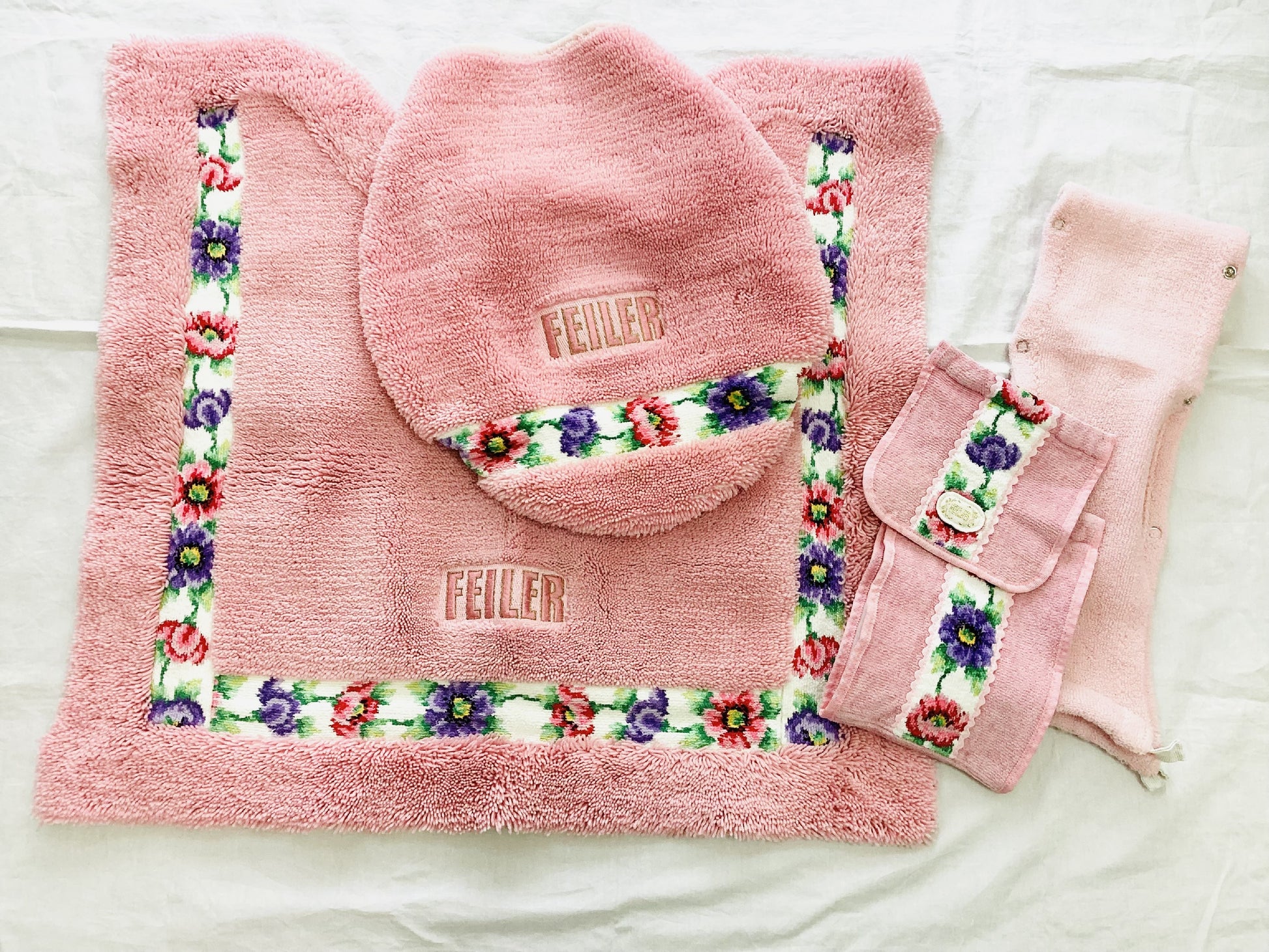 FEILER Toilet Mat Set, Pink, Other Accessories