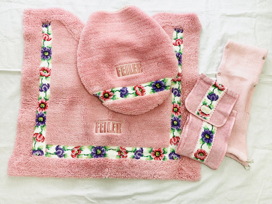 FEILER Toilet Mat Set, Pink, Other Accessories