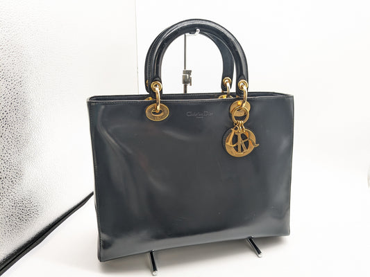 Dior Lady Dior Patent Tote Bag