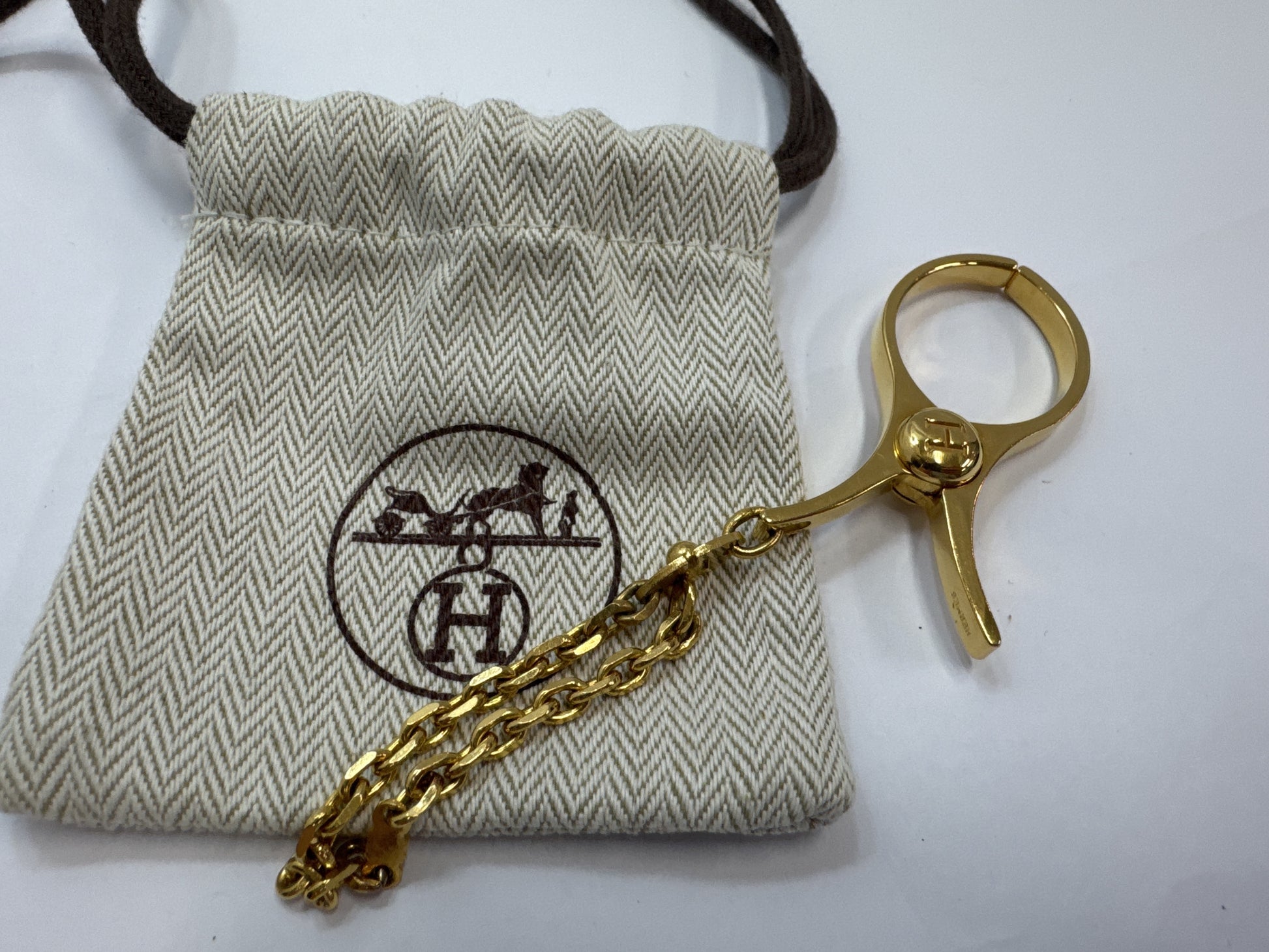 HERMES Hermes Glove Holder GP Gold Hardware Key Case/Key Holder