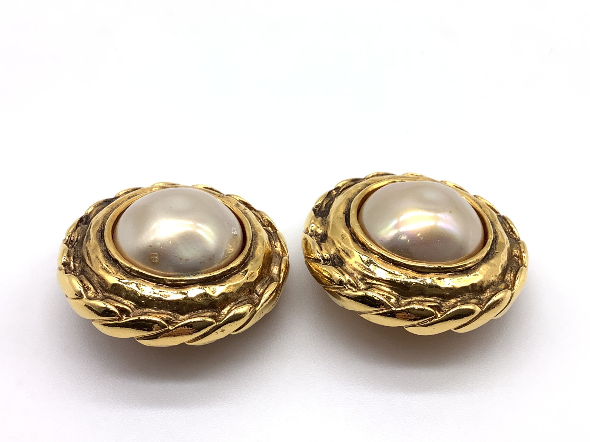 CHANEL Chanel Faux Pearl GP Vintage Earrings