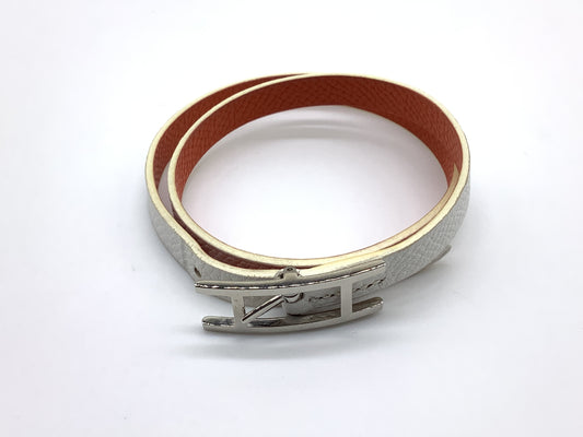 HERMES Leather Bracelet "Api 3" Total Length: Approximately 38cm Bracelet/Bangle