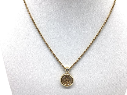 Dior Precious Metal Necklace Pendant Chain Approx. 40cm Necklace