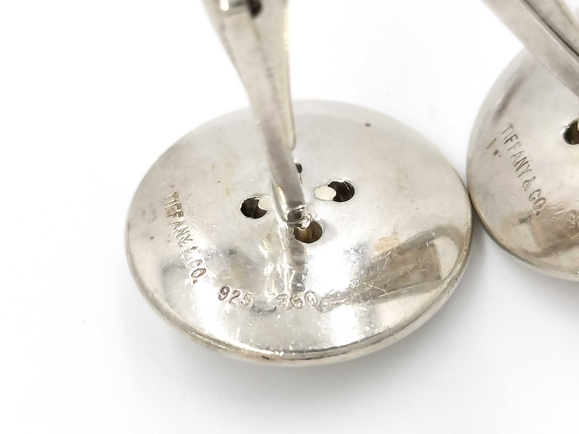 Tiffany & Co. TIFFANY Cufflinks Button Motif 925x750 11.7g Tie Pin/Cufflinks