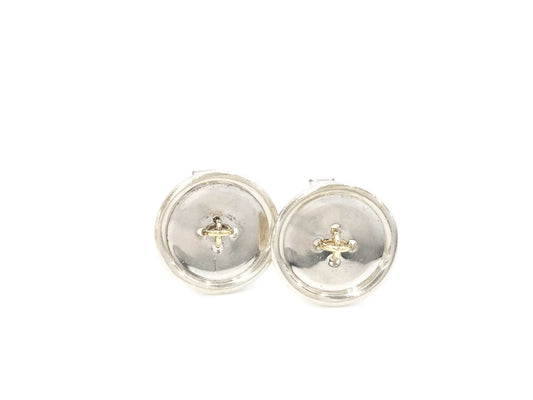 Tiffany & Co. TIFFANY Cufflinks Button Motif 925x750 11.7g Tie Pin/Cufflinks