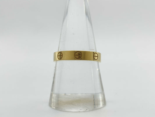 Cartier Love #55 Yellow Gold AU750 3.3g Ring 